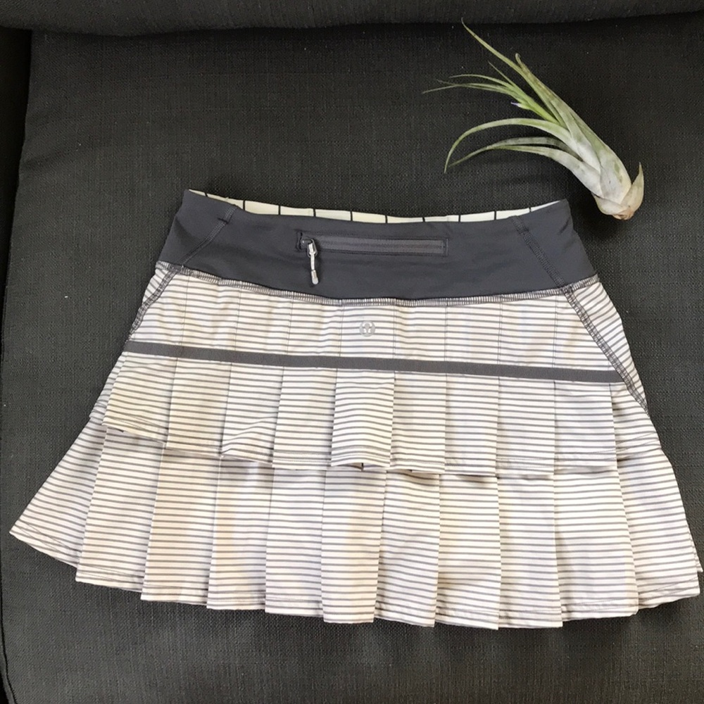 Lululemon Athletica Striped Pace Setter Skirt